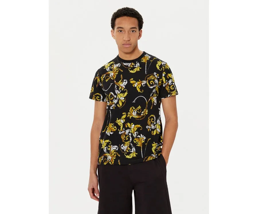 obrazek 1 Versace Jeans Couture T-Shirt 78GAH6S0 Czarny Slim Fit