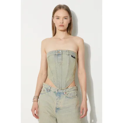 Zdjęcie VETEMENTS top jeansowy kolor niebieski WE64TO100S