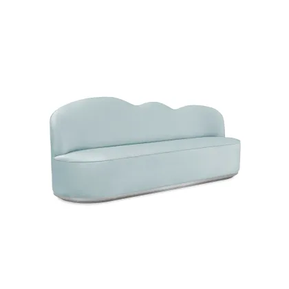 Zdjęcie Błękitna dziecięca sofa w kształcie chmury
