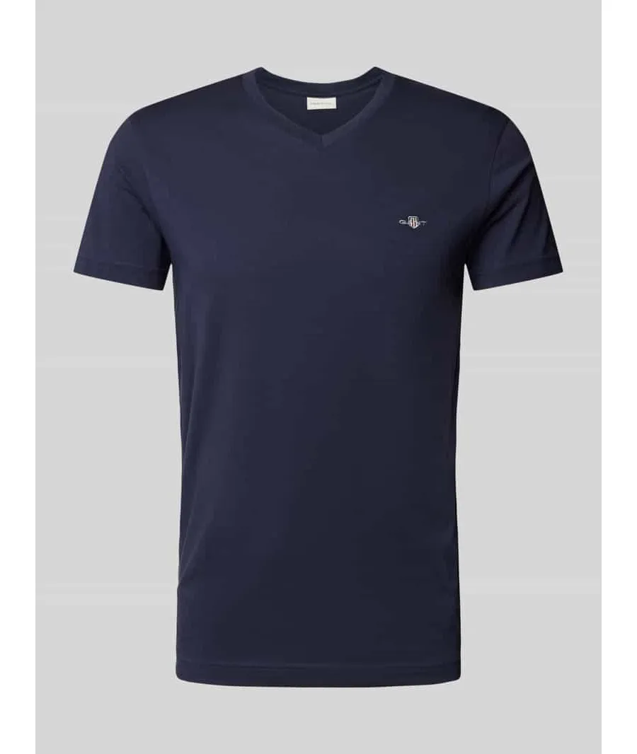 obrazek 1 Gant T-Shirt Shield 2003186 Granatowy Slim Fit