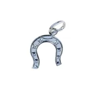 Picture Italian horseshoe-shaped pendant made of a worked plate