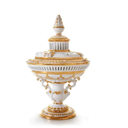 Zdjęcie Luksusowa ceramiczna waza-puchar w stylu barokowym - Ceramiche ML