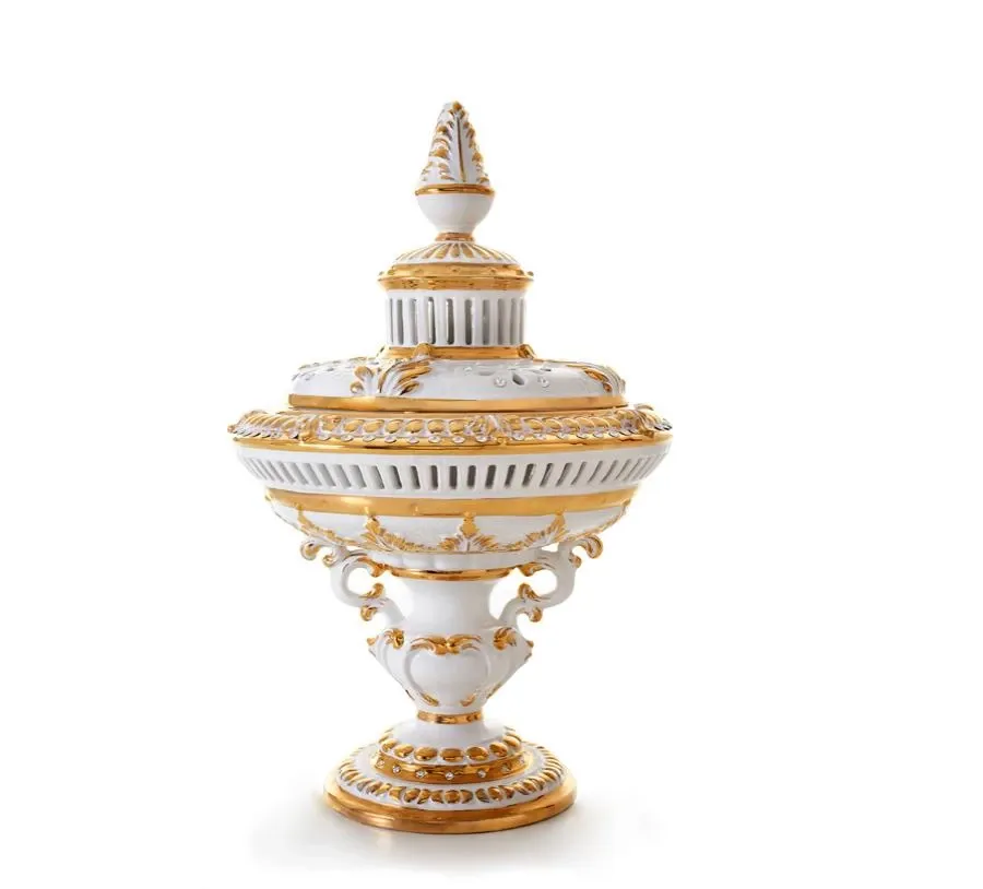 obrazek 1 Luksusowa ceramiczna waza-puchar w stylu barokowym - Ceramiche ML