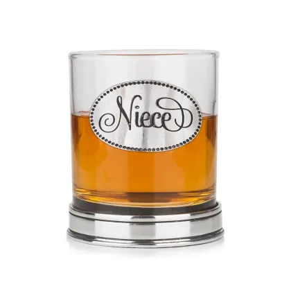 Zdjęcie Stylowy prezent dla siostrzenicy - szklanka do whisky z polerowaną podstawą w kolorze miedzi