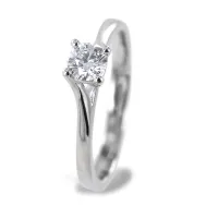 Picture Medium ring with braided embedded diamond 0.30 carat