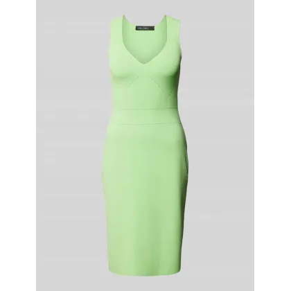 Zdjęcie Sukienka o długości do kolan z mieszanki wiskozy w jednolitym kolorze