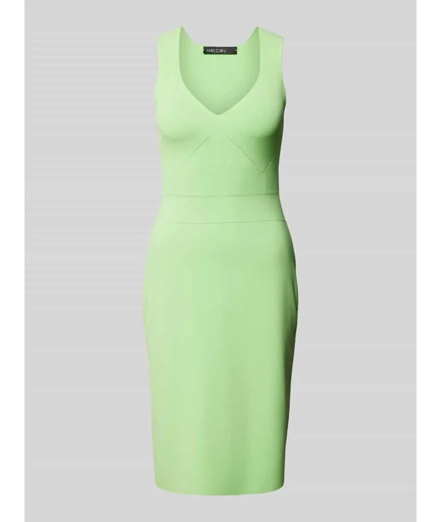 obrazek 1 Sukienka o długości do kolan z mieszanki wiskozy w jednolitym kolorze